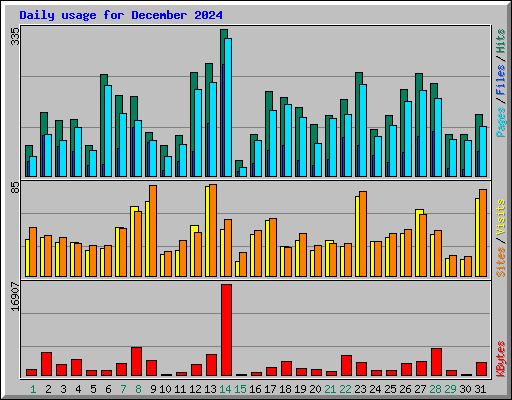 Daily usage for December 2024