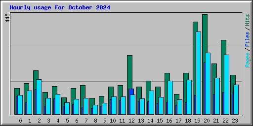 Hourly usage for October 2024