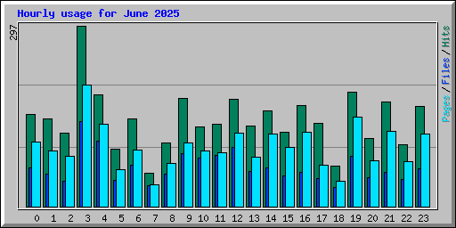 Hourly usage for June 2025